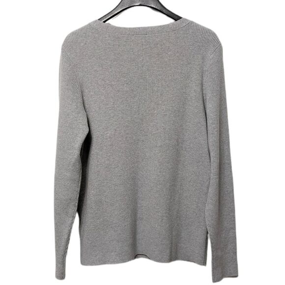 TALBOTS Ribbed Cotton Modal Sweater L - Picture 4 of 6